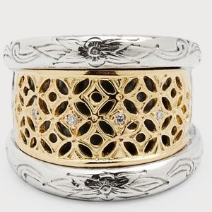 Konstantino Lattice Diamond Ring